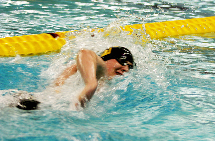 Ben Hanson finished eighth in the 1650 freestyle, breaking his own school record by nearly two seconds.