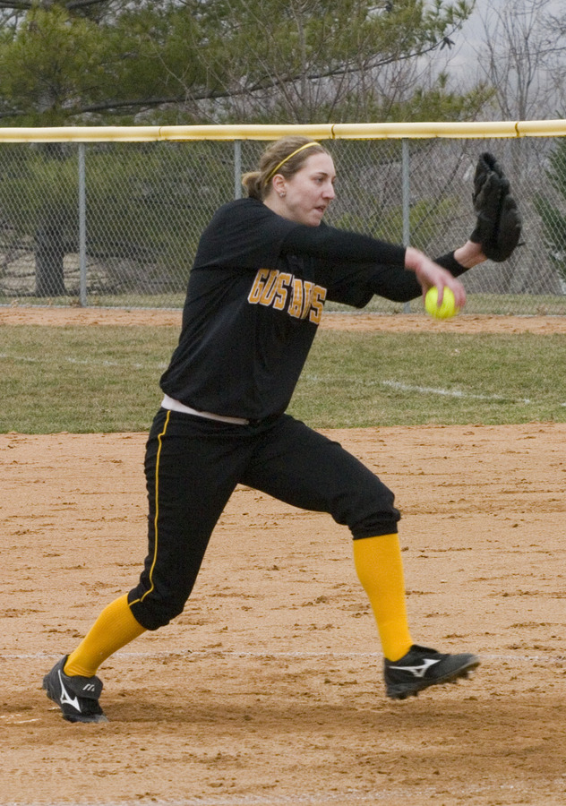 Joyce DeWitz pitched a shutout in game one. 