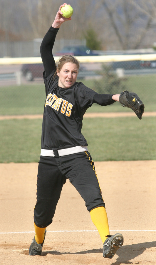 Joyce DeWitz became the Gustavus career leader in innings pitched against Saint Mary’s on Thursday afternoon. 