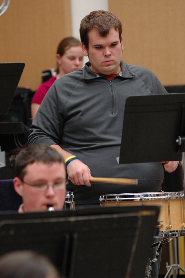Andrew Jensen in Rehearsal with Gustavus Wind Orchestra