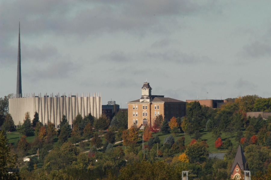 A view of Christ Chapel and Old Main in the fall of 2007.
