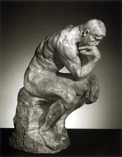 <i>The Thinker</i> by Auguste Rodin was first modeled in 1880.