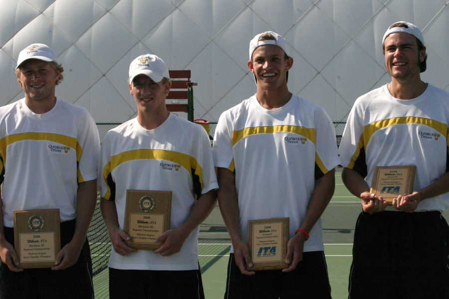 Doubles finalists Mike Burdakin and John Kauss and Kevin Stickney and Nick Hansen