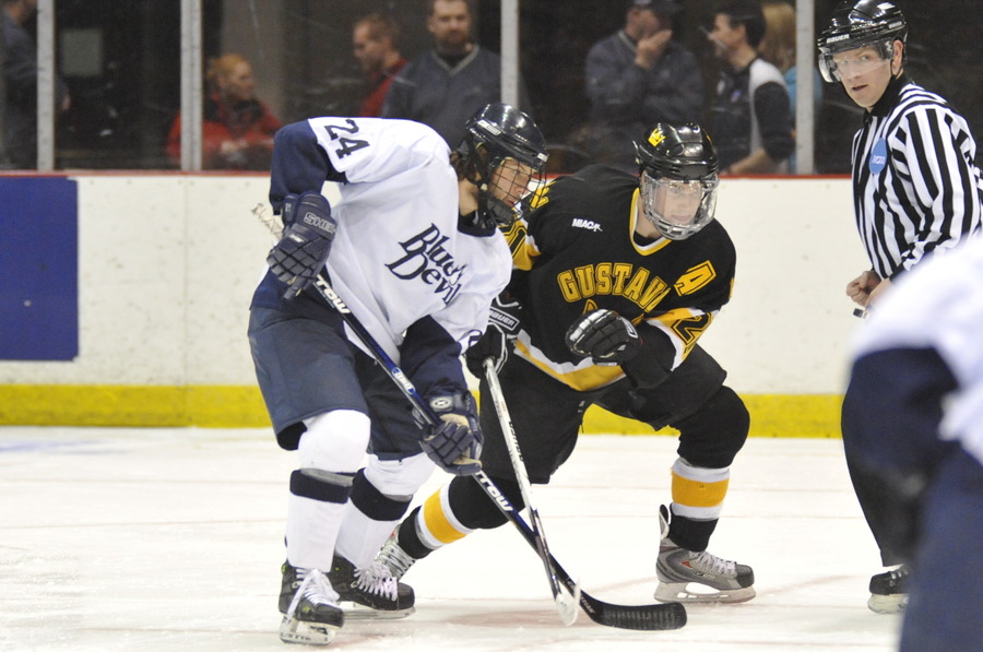 Joe Welch takes a faceoff for the Gusties. (Photo Courtesy: Pat Hendrick)