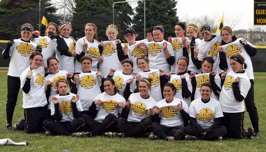 The Gusties celebrate the third MIAC Title in the program’s history.