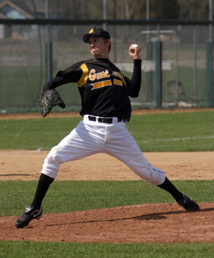 Brandon Knoll pitched a complete game for the win in the first game.