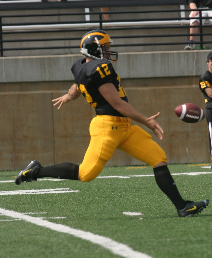 Punter Matt Knutson has been important to the Gusties special teams with an average of 38.7 yards per punt.