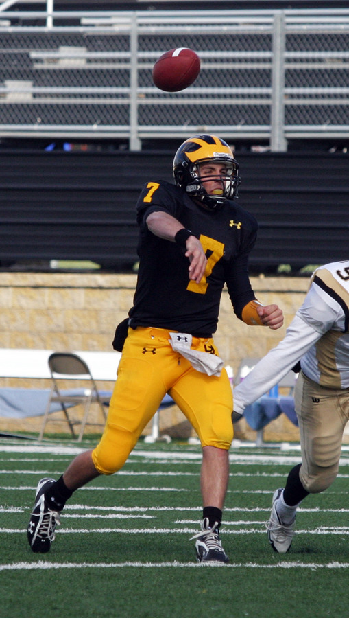 Jordan Becker threw for a career best five touchdowns to lead the Gusties. 
