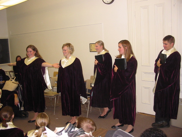 A building block before a performance.