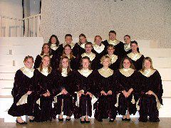 The senior members of the Gustavus Choir.