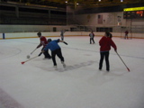 Movin' down the ice.
