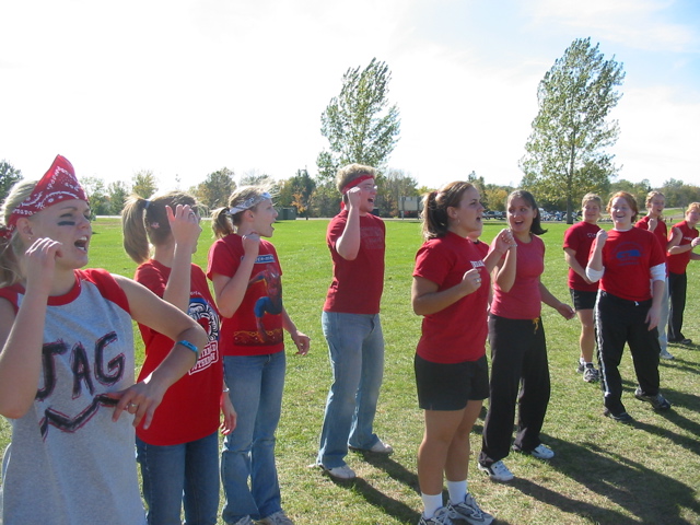 The soprano and tenor cheer squad.