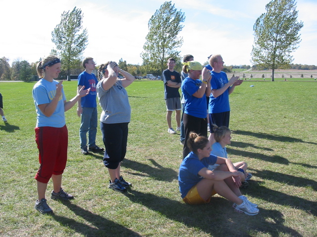 The alto and bass cheer squad.