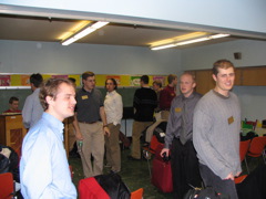 Getting ready for the concert sans robes.