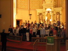The Jamestown concert without robes.