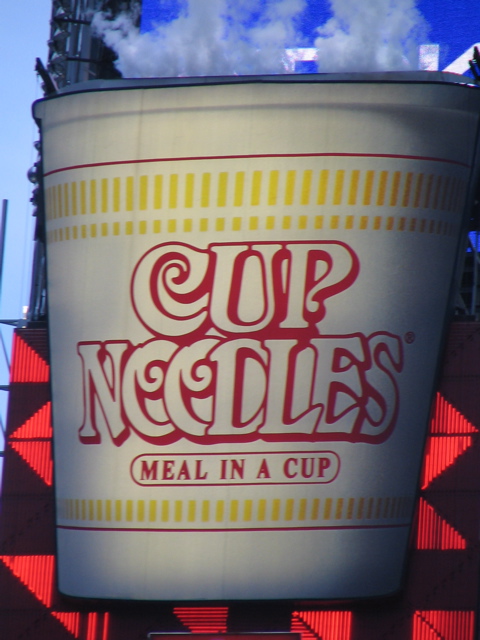 The giant Cup of Noodles at Time Square.