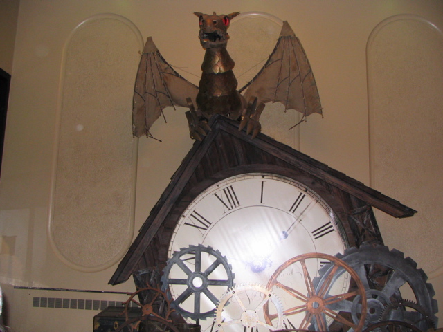 The Time Dragon from the lobby to the theater.