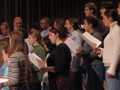 Waiting to sing.