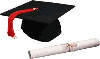 graduation cap and certificate