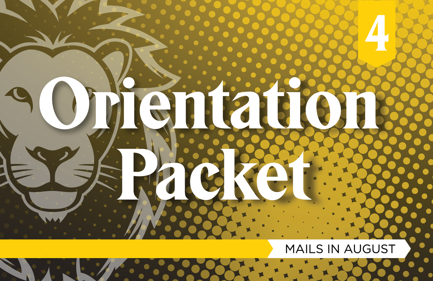Mailing 4: Orientation Packet, mails in August