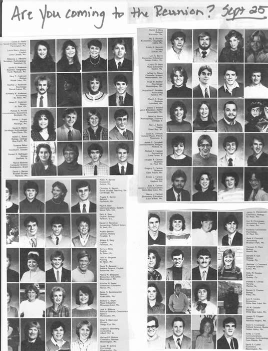 Class of '85 25 Year Reunion Alumni