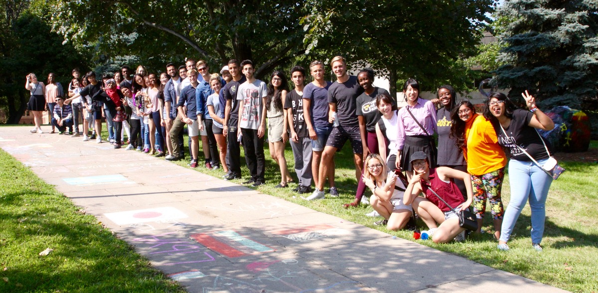 fall semester 2017 orientation - sidewalk chalk