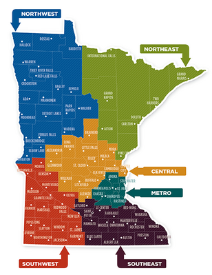 Minnesota Regions Map