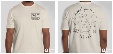 images of 2024 Fall Chemistry t-shirt (front & back)