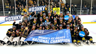 Women’s Hockey Wins Program’s First National Championship in Triple Overtime Thriller