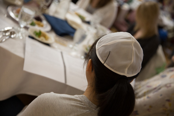 A reflective moment at the Passover Seder