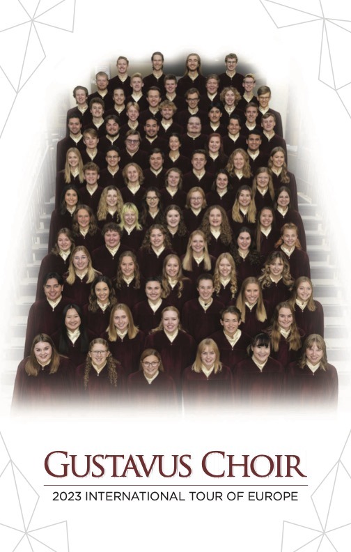 2023 Program Cover: Gustavus Choir International Tour to Spain, France and Italy