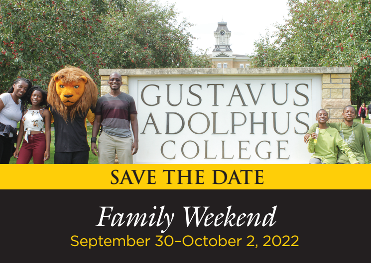 Family Weekend Photo and Dates Graphic