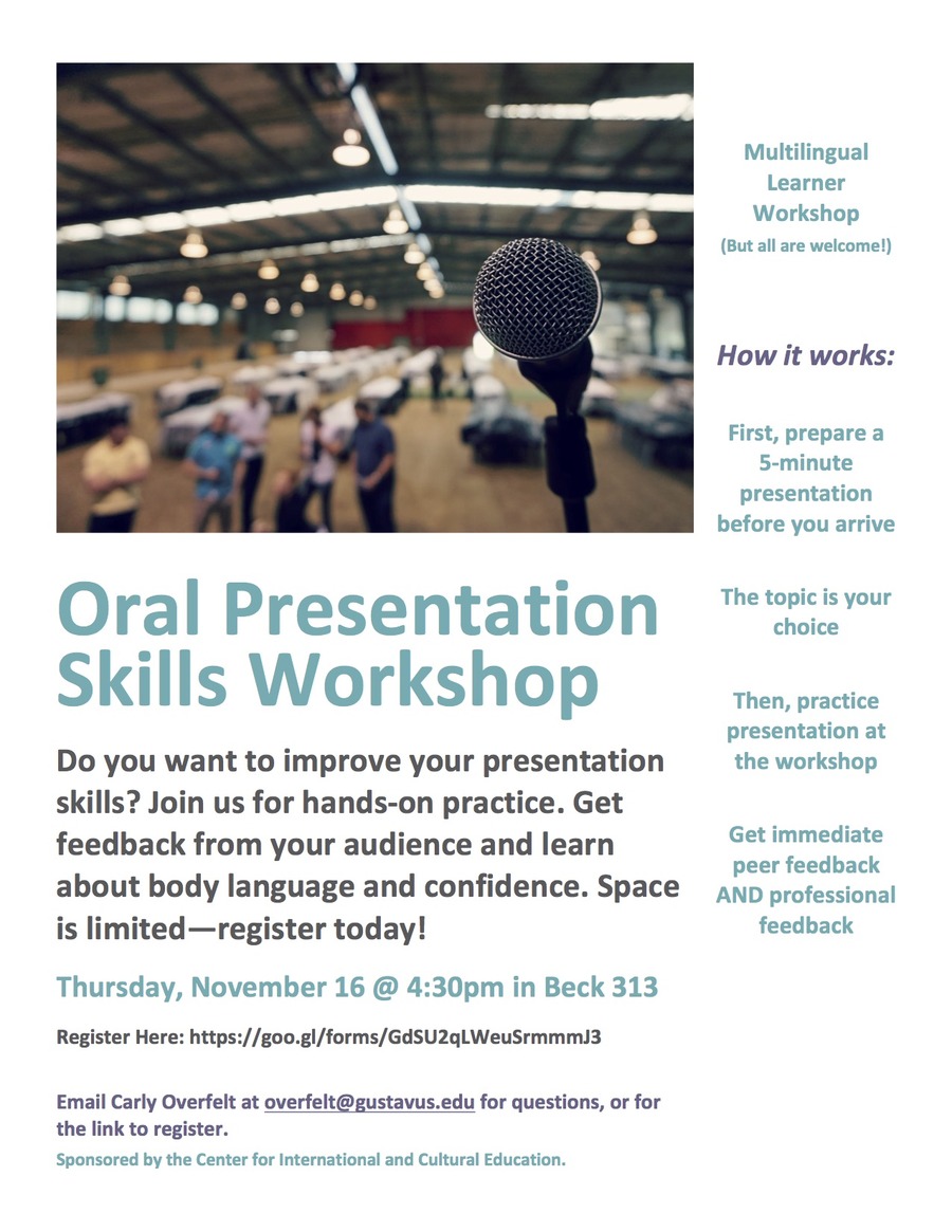 oral presentation workshop