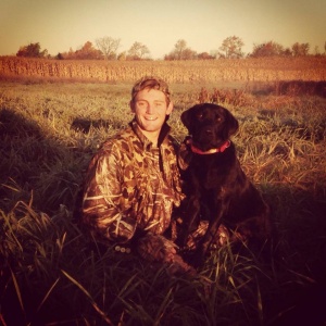 Hunting with my dog George