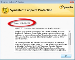 nouvelle mise à jour de l'antivirus symantec