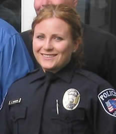 Julie in uniform