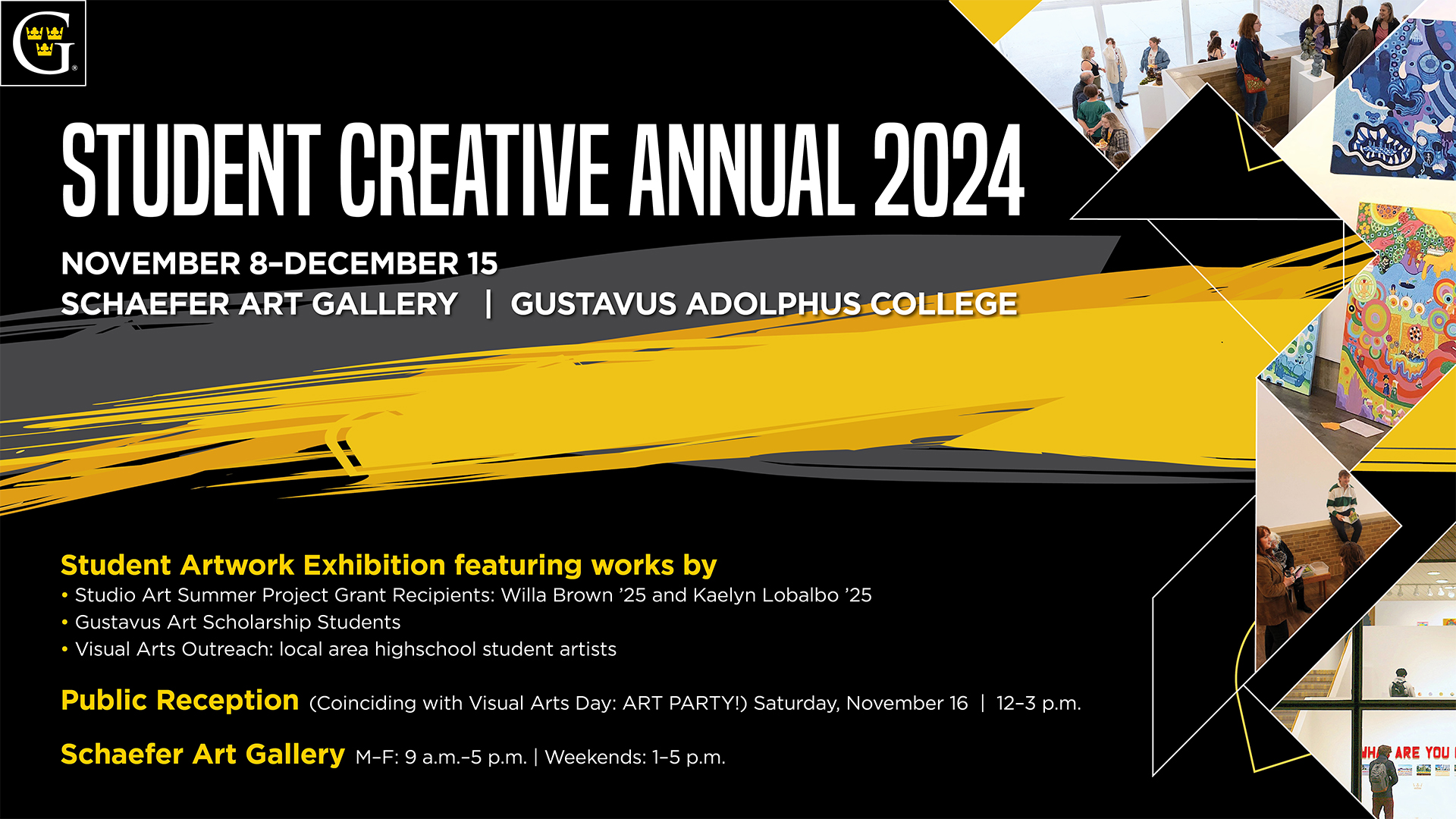 Schaefer Gallery showcases grant winners Kaelyn Lobalbo and Willa Brown