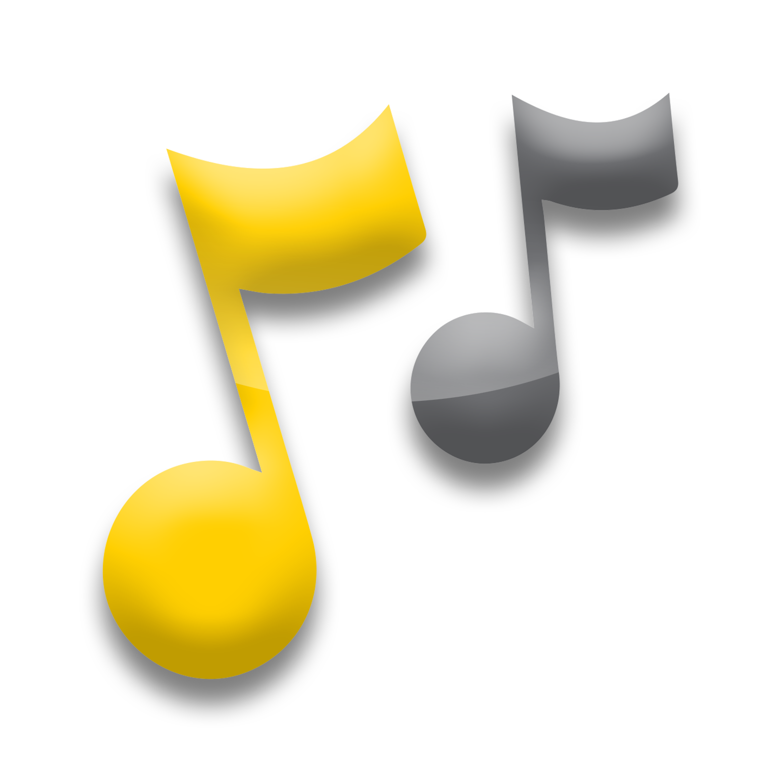 Musical notes in Gustavus branded colors of black and gold