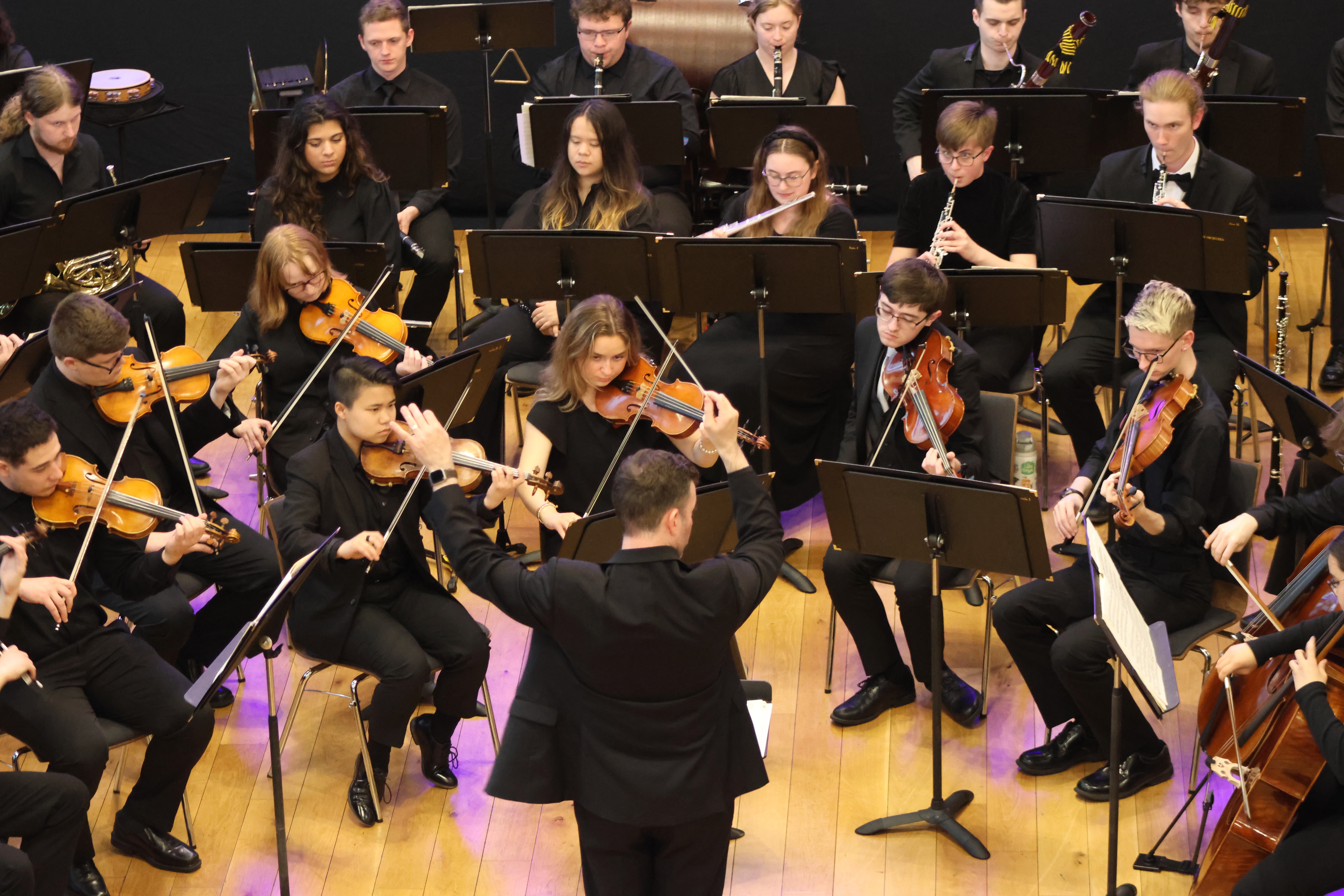 Gustavus Symphony Orchestra performing in the Derry Guildhall, Ireland