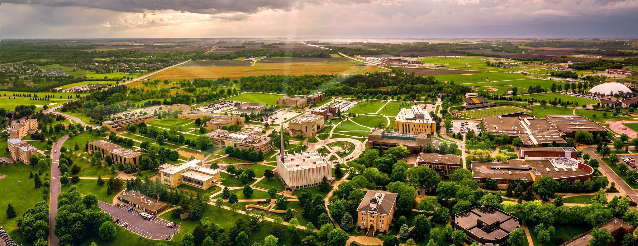 aerial view of campus