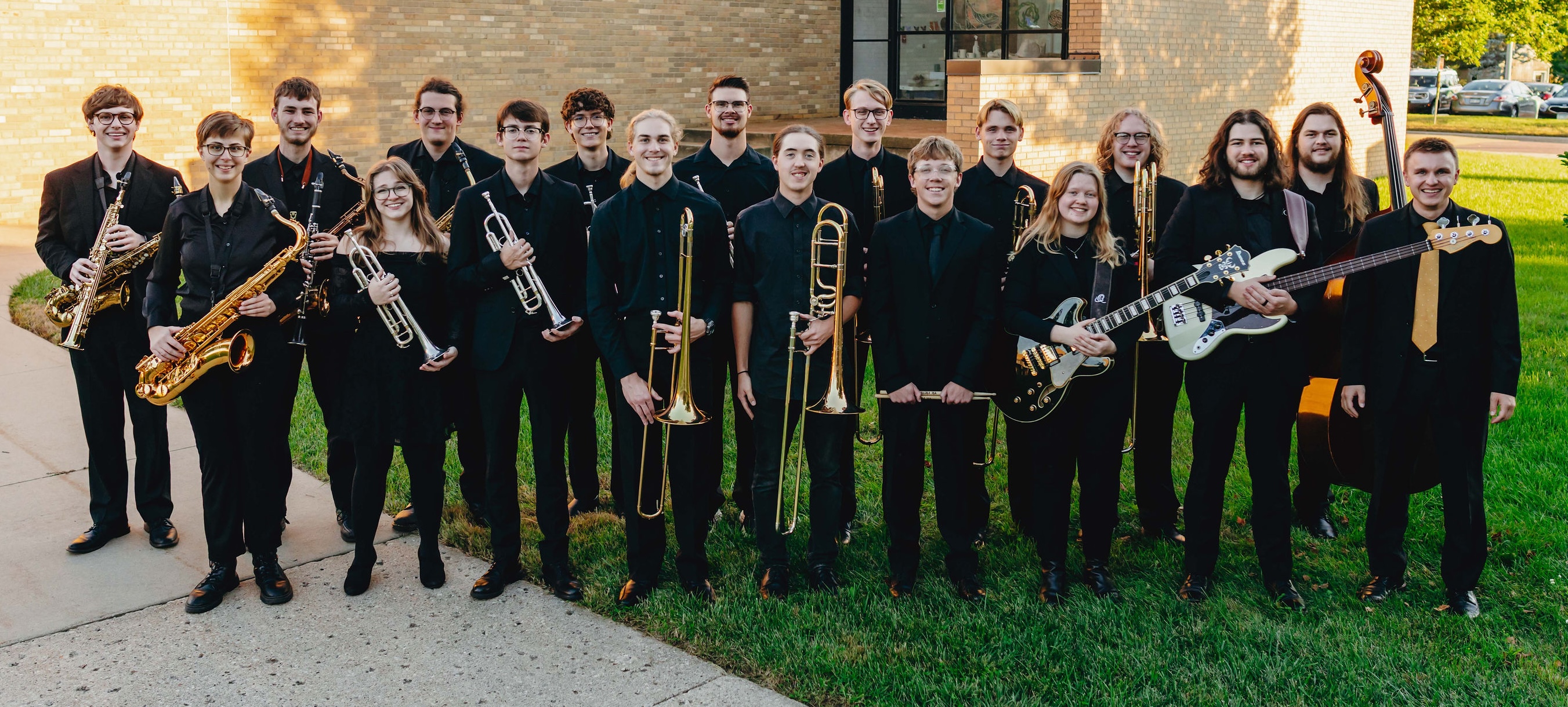 Gustavus Jazz Ensemble group photo from the 26-27 academic year