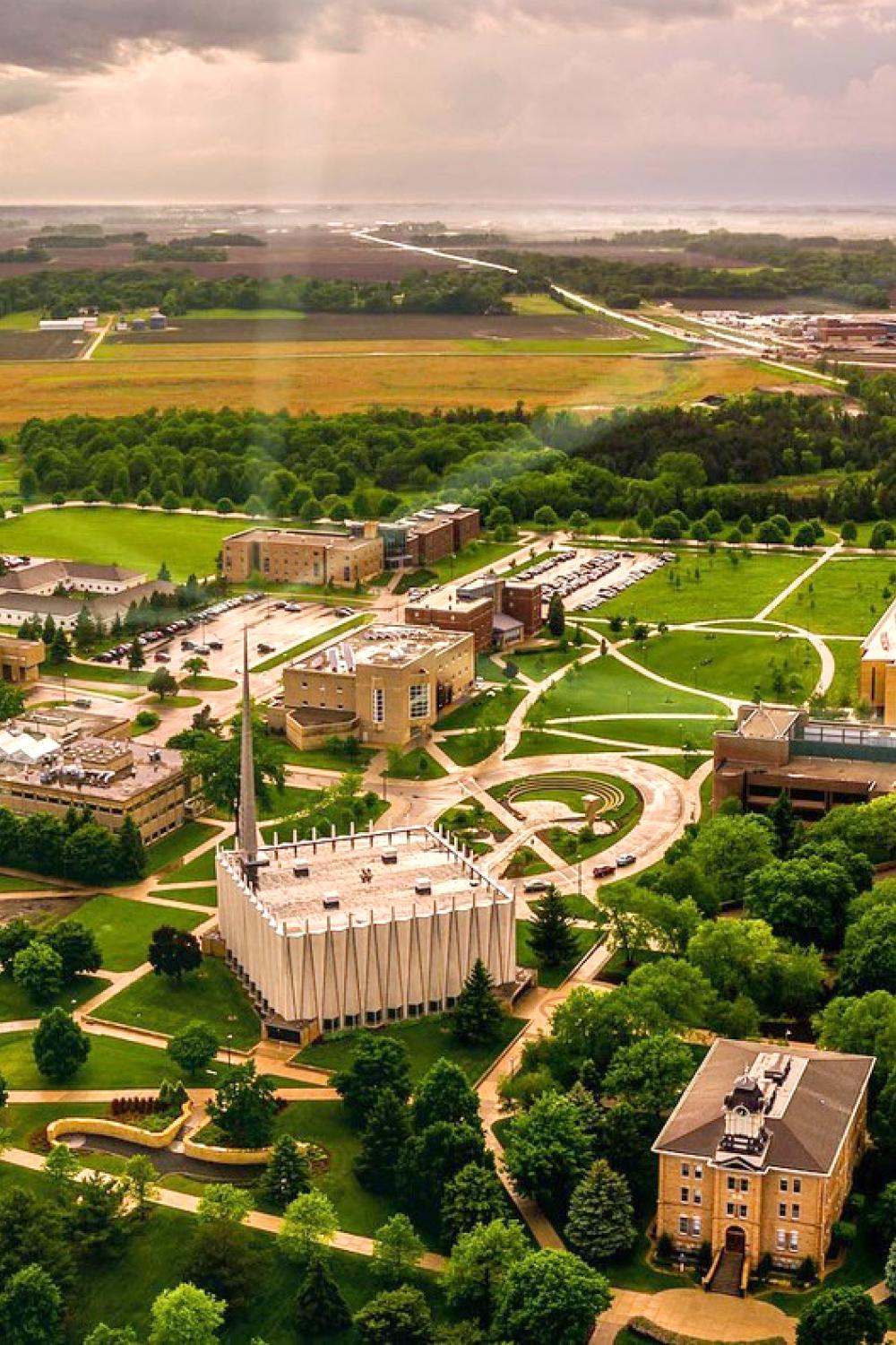 aerial view of campus