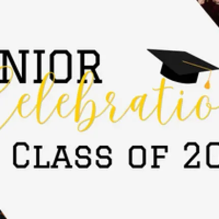 Senior Celebration text with music student images