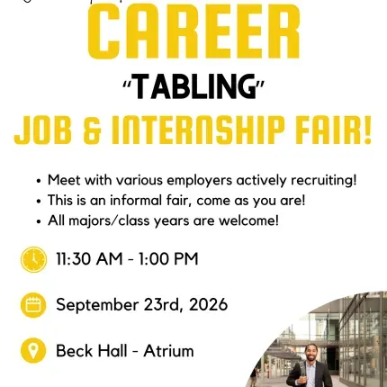 Fall - Job and Internship Tabling Fair