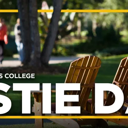 Adirondack chairs on Gustavus campus