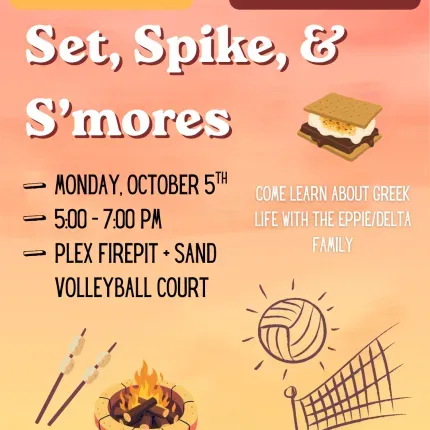 Poster for Spike, Set, & S’mores Event