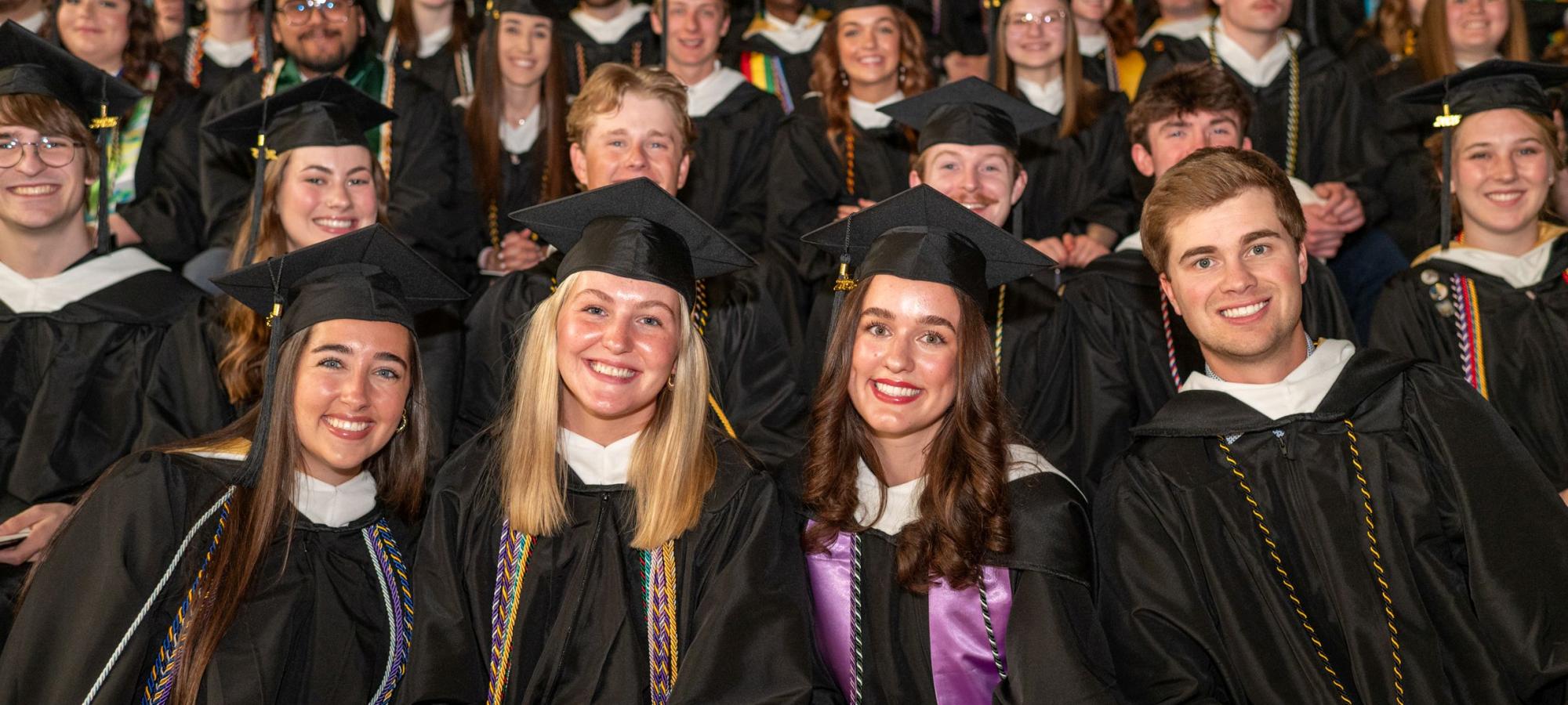 Graduates at line up