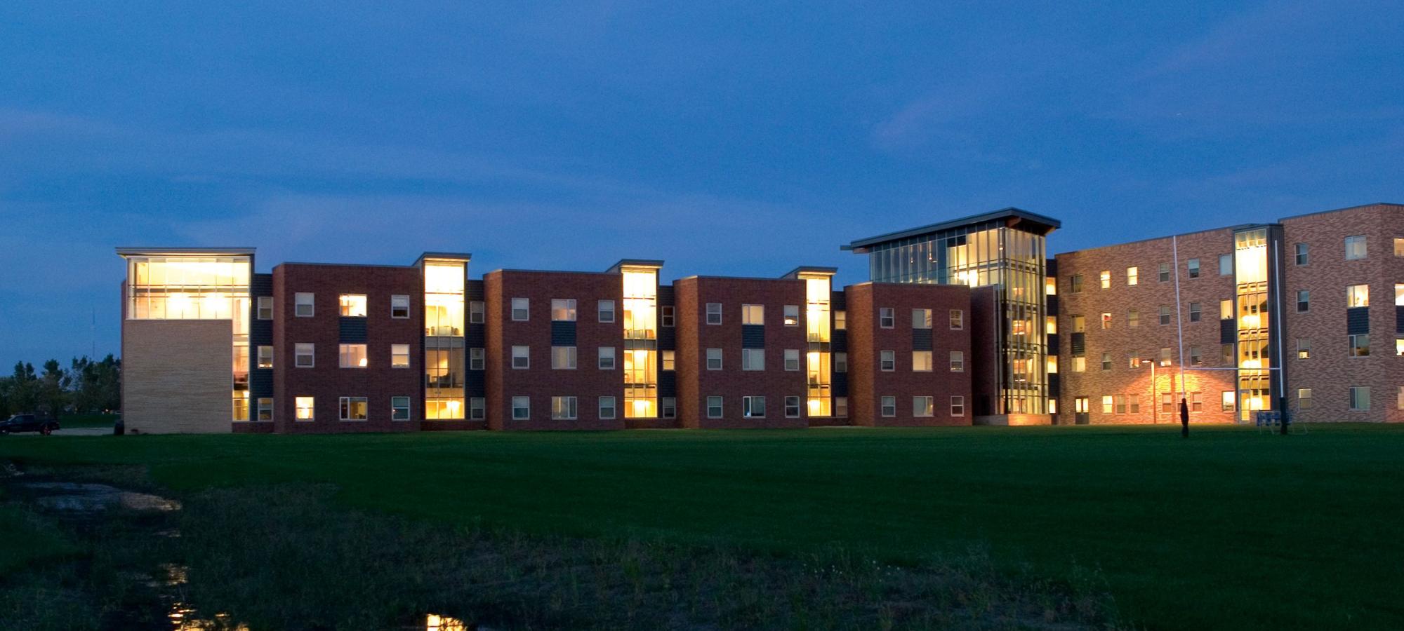 Southwest hall as dusk