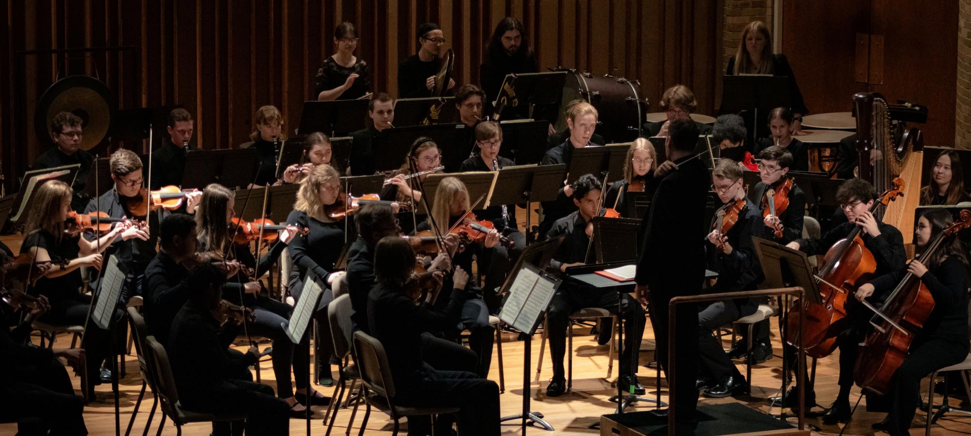Gustavus Symphony Orchestra performing