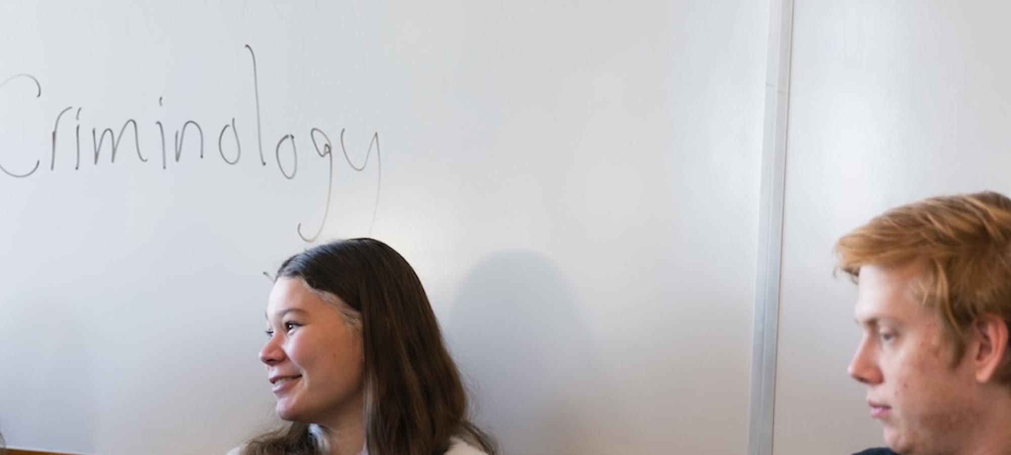 A student in a criminology class. 